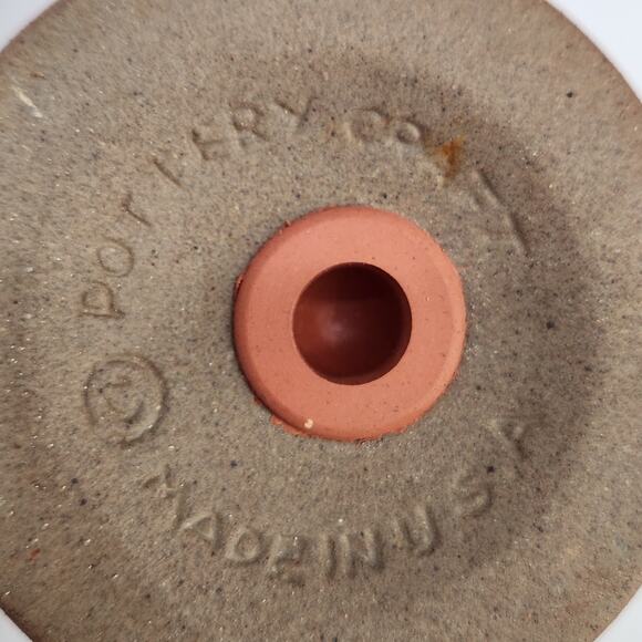 Treasure Pottery Craft stone/ceramic salt & pepper shakers Retro 70s glaze brown - Picture 3 of 6